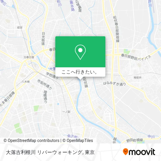 大落古利根川 リバーウォーキング地図