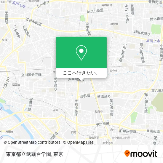 東京都立武蔵台学園地図