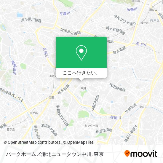 パークホームズ港北ニュータウン中川地図