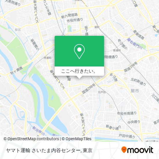 ヤマト運輸 さいたま内谷センター地図
