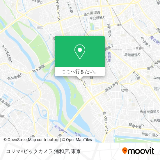 コジマ×ビックカメラ 浦和店地図