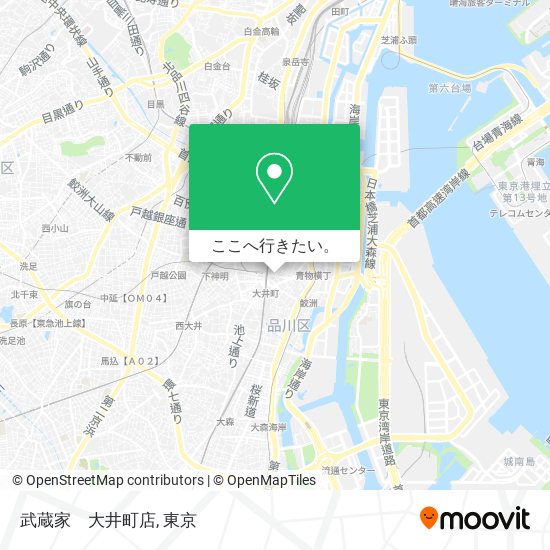 武蔵家　大井町店地図