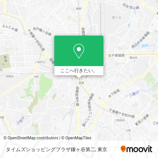 タイムズショッピングプラザ鎌ヶ谷第二地図
