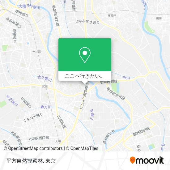 平方自然観察林地図