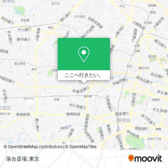 落合斎場地図