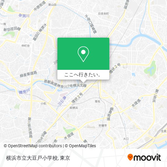 横浜市立大豆戸小学校地図