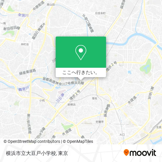 横浜市立大豆戸小学校地図