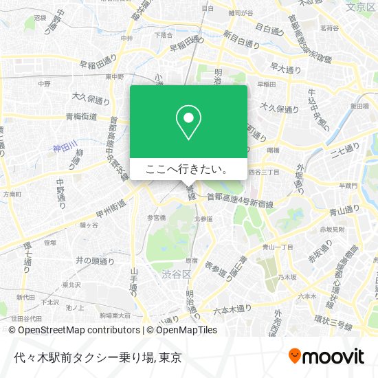 代々木駅前タクシー乗り場地図