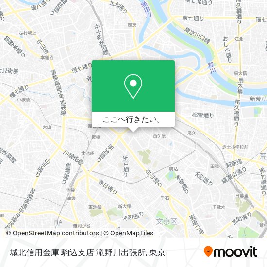 城北信用金庫 駒込支店 滝野川出張所地図