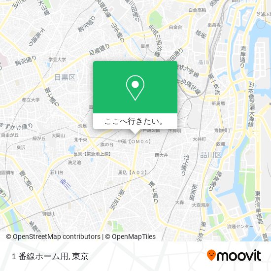 １番線ホーム用地図