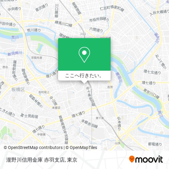 瀧野川信用金庫 赤羽支店地図