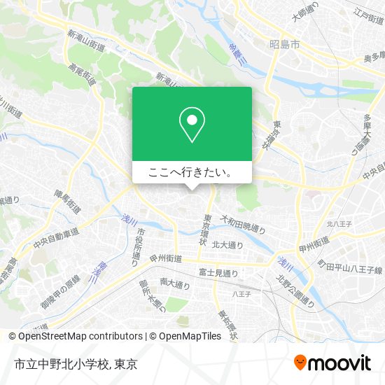 市立中野北小学校地図