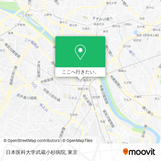 日本医科大学武蔵小杉病院地図