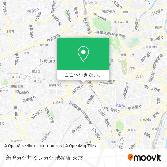 新潟カツ丼 タレカツ 渋谷店地図