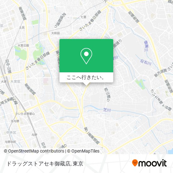 ドラッグストアセキ御蔵店地図