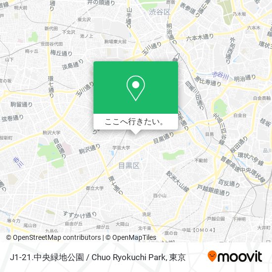 J1-21.中央緑地公園 / Chuo Ryokuchi Park地図