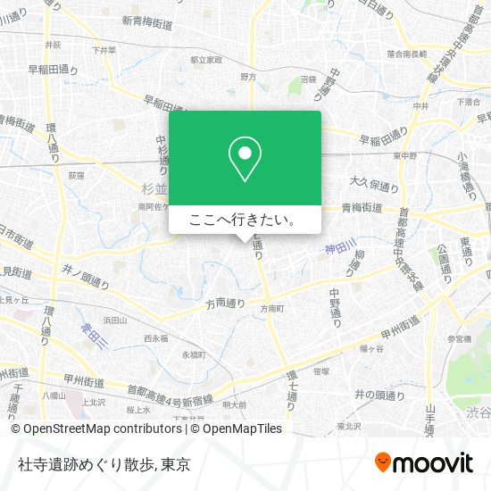 社寺遺跡めぐり散歩地図