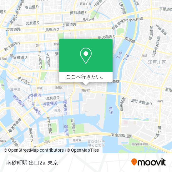 南砂町駅 出口2a地図