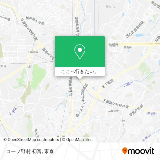 コープ野村 初富地図