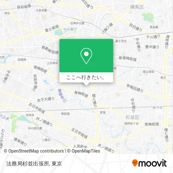 法務局杉並出張所地図
