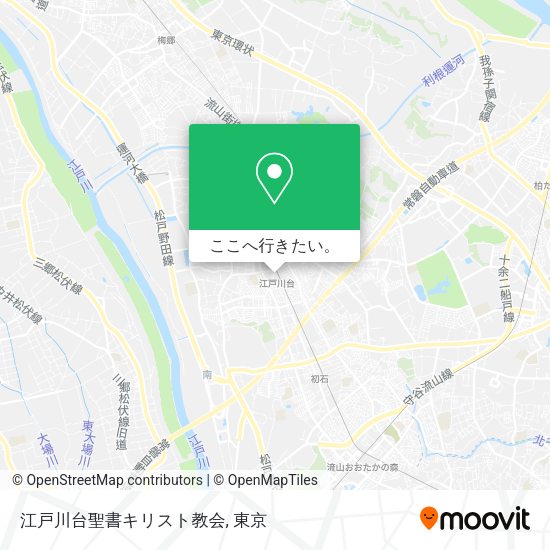 江戸川台聖書キリスト教会地図