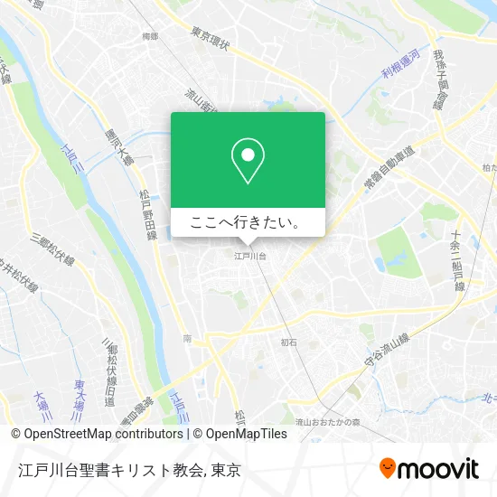 江戸川台聖書キリスト教会地図