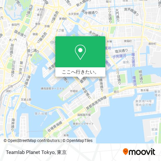 Teamlab Planet Tokyo地図