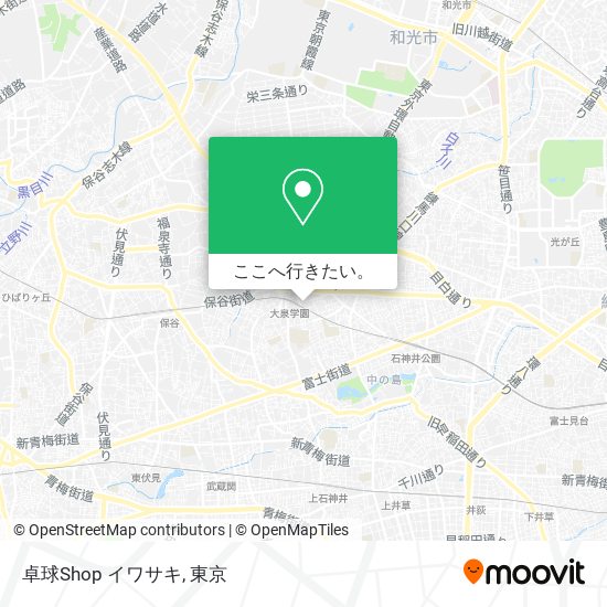 卓球Shop イワサキ地図
