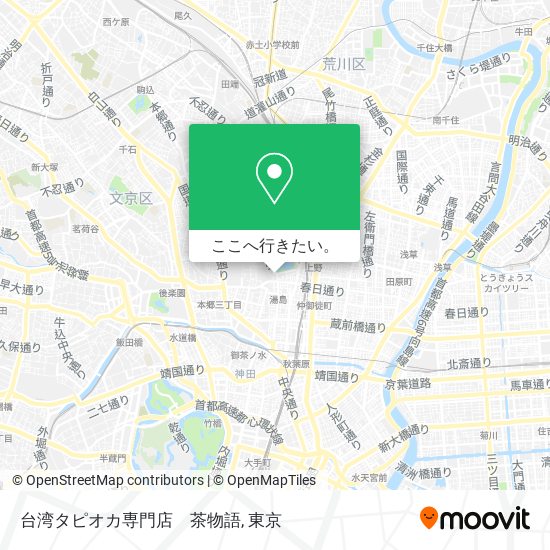 台湾タピオカ専門店　茶物語地図