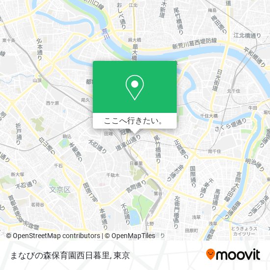 まなびの森保育園西日暮里地図