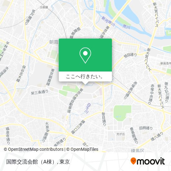 国際交流会館（A棟）地図