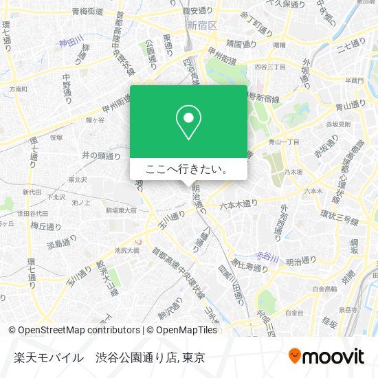 楽天モバイル　渋谷公園通り店地図