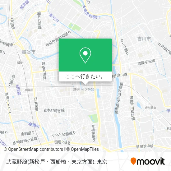 武蔵野線(新松戸・西船橋・東京方面)地図