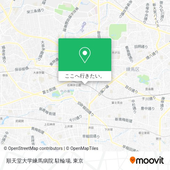 順天堂大学練馬病院 駐輪場地図