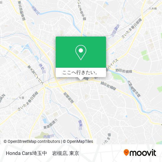 Honda Cars埼玉中　岩槻店地図