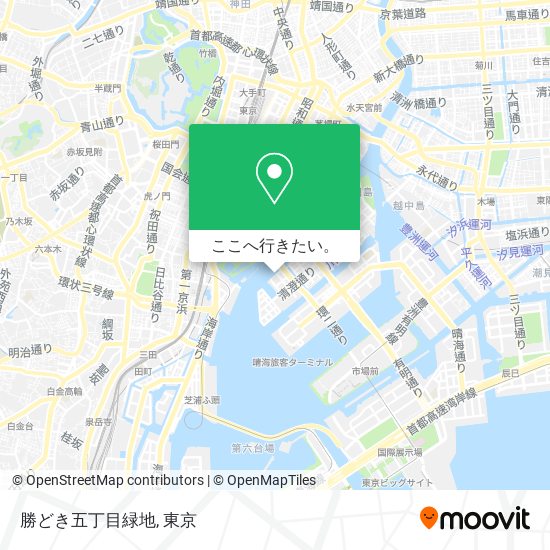 勝どき五丁目緑地地図