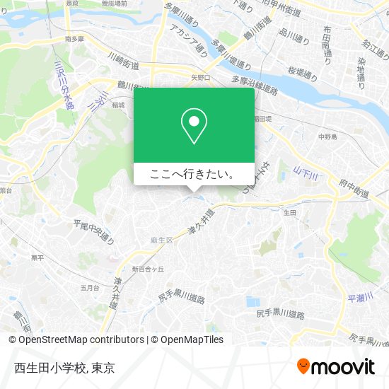西生田小学校地図