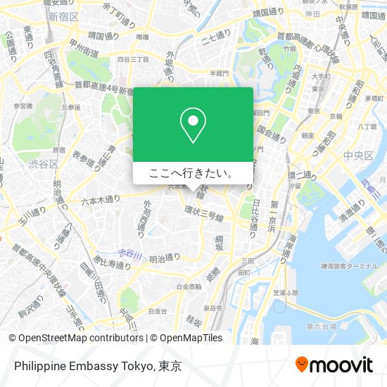 Philippine Embassy Tokyo地図