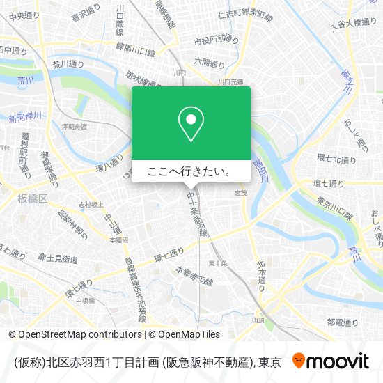 (仮称)北区赤羽西1丁目計画 (阪急阪神不動産)地図