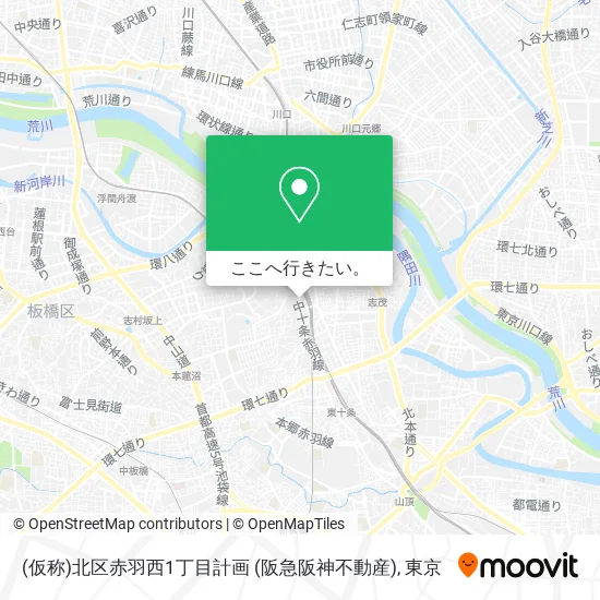 (仮称)北区赤羽西1丁目計画 (阪急阪神不動産)地図