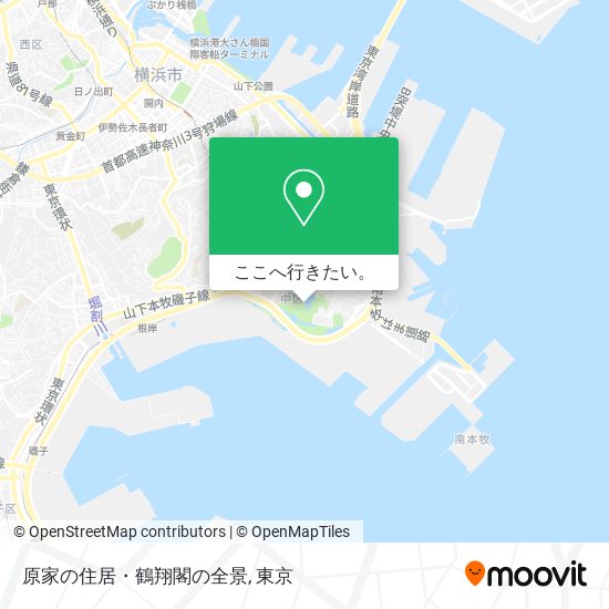 原家の住居・鶴翔閣の全景地図