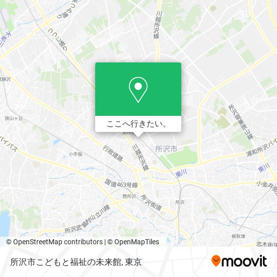 所沢市こどもと福祉の未来館地図