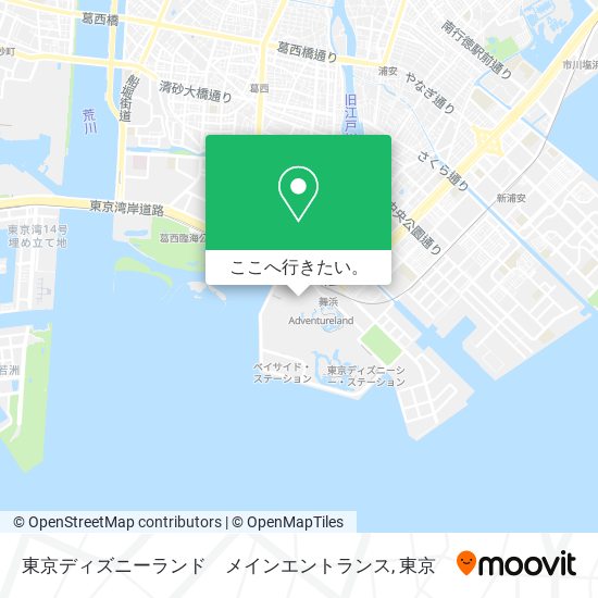 東京ディズニーランド　メインエントランス地図