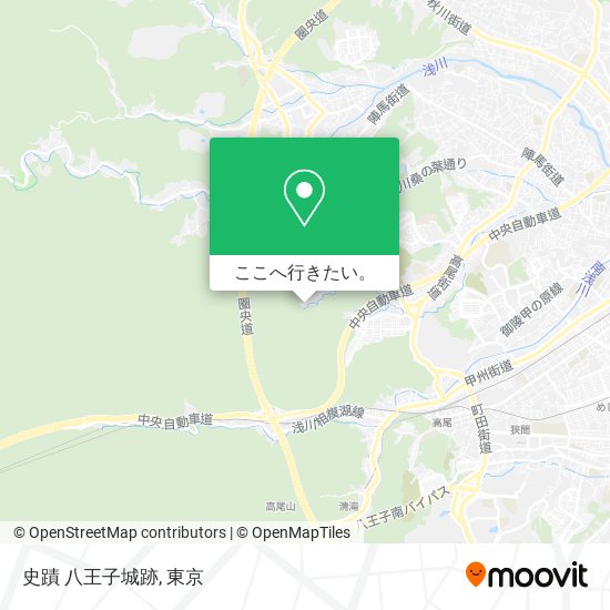 史蹟 八王子城跡地図