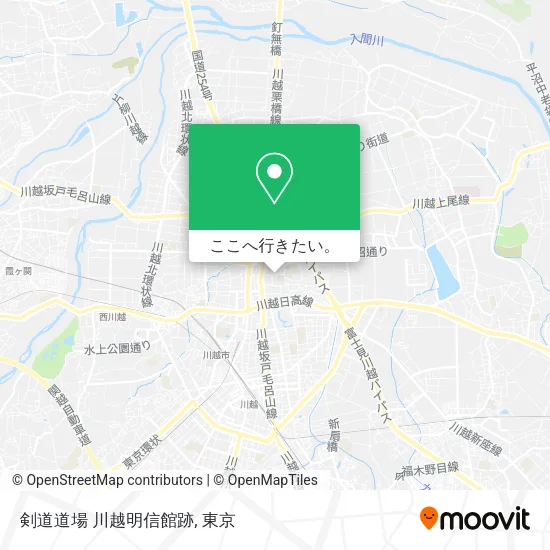 剣道道場 川越明信館跡地図
