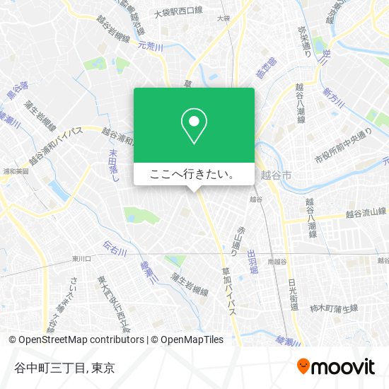 谷中町三丁目地図