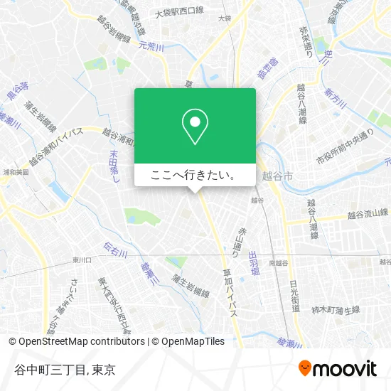 谷中町三丁目地図