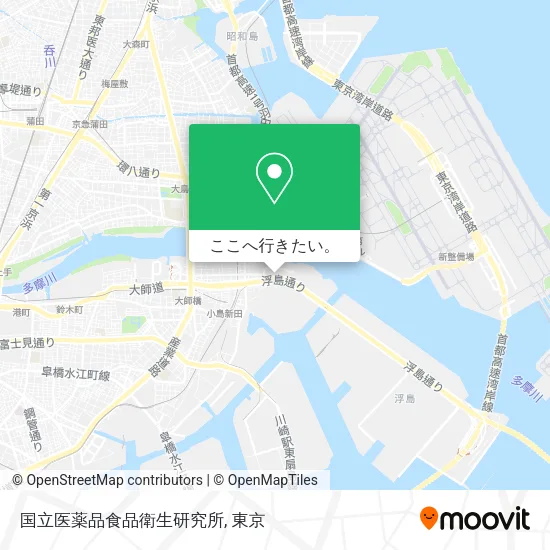 国立医薬品食品衛生研究所地図