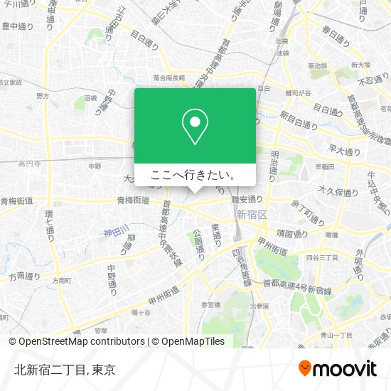 北新宿二丁目地図