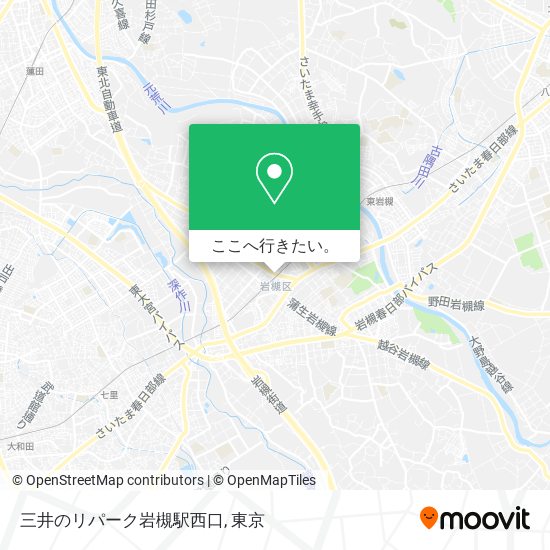 三井のリパーク岩槻駅西口地図